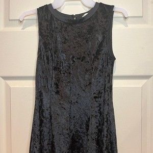 Altar’d State Crushed Velvet Black Tank Top